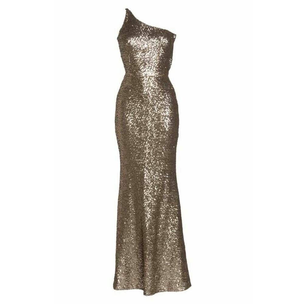 NWOT Dress the Population Bella One Shoulder Mermaid Gown Size Small - Picture 5 of 6